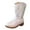 White, variant on Ccpelsie Boots for Girl Knee High Boots with Classic Low Heel Round Toe Kids Western Boots for Little/Big Girls(Beige,13.5)