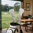 thumbnail image 4 of Yuyamidu Daisy Golf Club Head Covers Butterfly Golf Club Cover for Driver Fairway Woods Hybrids PU Leather Golf Accessory, 4 of 8