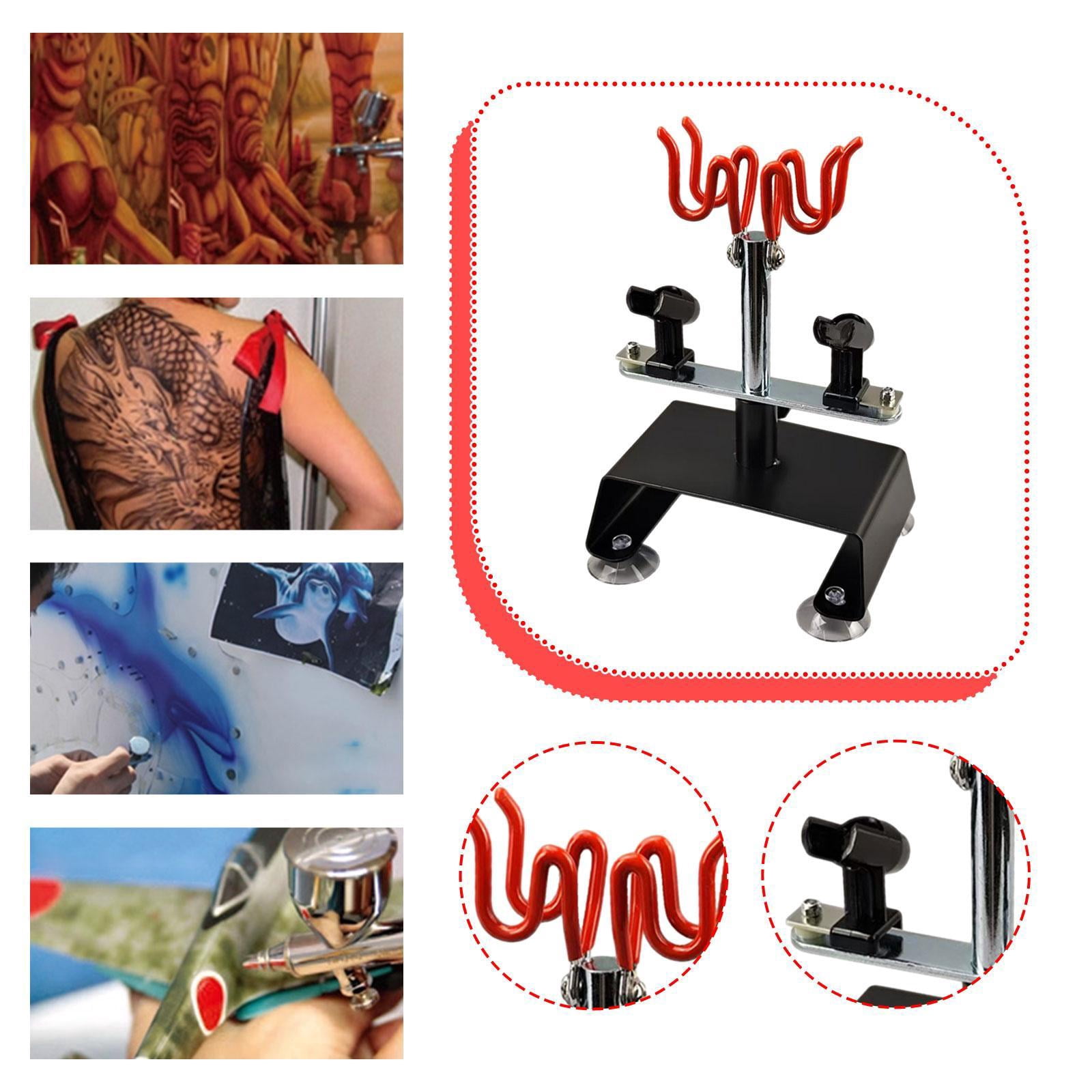 Airbrush Holder Stand Station with Suction Cups for Tabletop Model Spray Painting and Garage Workspace Organization