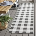 thumbnail image 2 of SAFAVIEH Courtyard Talbot Checkered Indoor/Outdoor Runner Rug, Grey/Dark Grey, 2'3" x 8', 2 of 12