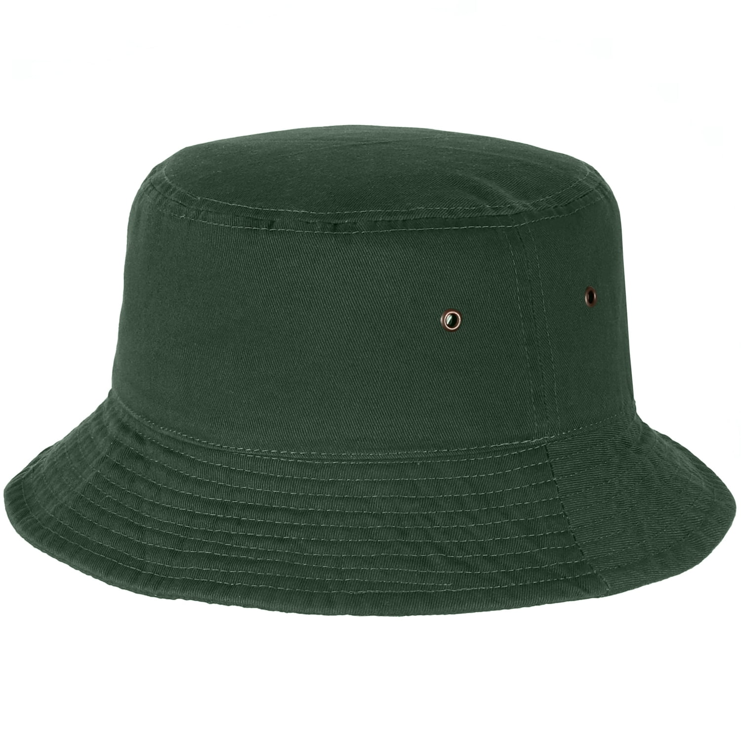 Bucket Hat for Men Women Unisex 100% Cotton Packable Foldable Summer Travel  Beach Outdoor Fishing Hat - LXL Dark Green 