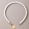 thumbnail image 1 of Gargantilla de cadena de perlas de 6MM de estilo Vintage para mujer, collar con colgante de concha de amor para boda, joyería de moda al por mayor Dengxun unisex, 1 of 2