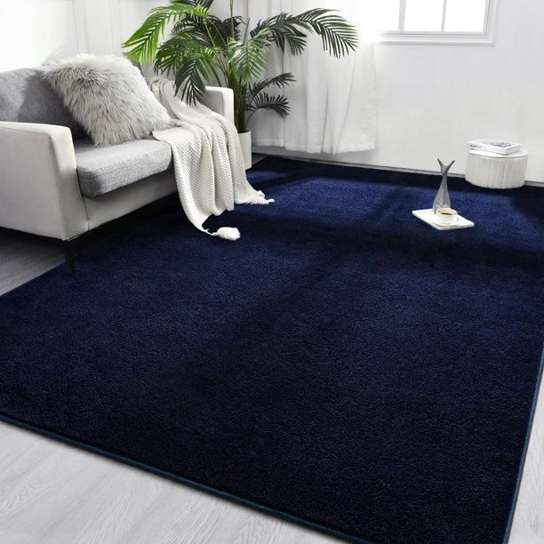 Area Rug FlyDoit, 183 x 274 cm, espuma viscoelástica gruesa, azul marino