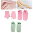 thumbnail image 3 of Guantes de Gel, Guantes de Gel Calcetines Hidratantes Suavizante Reutilizable Cuidado de la Piel Verde Rosa para La Mano, 3 of 7