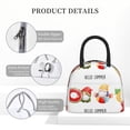 thumbnail image 4 of Yiaed Summer Gnome Print Lunch Bag Adult Insulated Lunch Box, Leakproof Cooler Food Lunch Containers Reusable High Capacity Lunch Tote Bags-One Size, 4 of 6