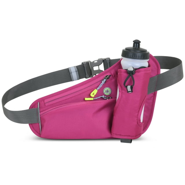 eccomum Sac de Ceinture d'Hydratation de Sport Sac Banane avec Porte-Bouteille d'Eau pour Hommes Femmes Course Cyclisme Randonnée Marche