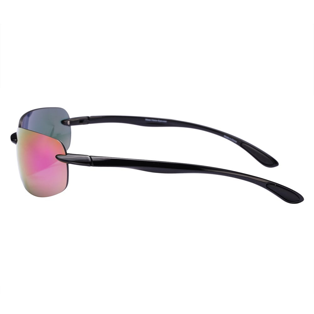 "The Influencer" Sport Wrap Polarized Sunglasses for Men and Women - Lightweight Frames - Amethyst Sunrise
