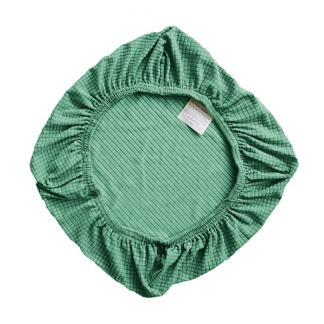 kurtrusly Chair Cover Slipcover Stretch Seat Computer Protection Set Anti-Dirty Thicken Solid Home Wedding Universal Decoration Dark Green/Seat Mat 1Set