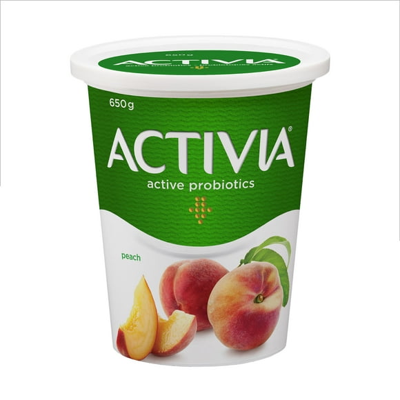 Activia Yogurt with Probiotics, Peach Flavour, 650g, Yogurt