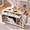White, variant on 64.6" Large Kitchen Island with Trash Can Storage, Rolling Kitchen Cart with Drop Leaf & Power Outlet, 2 Doors & 3 Drawers, for Kitchen, White