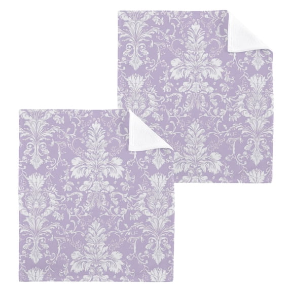 BZSMCE Towel Cotton Face Towel Soft Hand Towels Fashion Whimsical Floral Damask Pattern