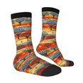 thumbnail image 3 of Uemuo Vibrant Autumn Forest Hues Pattern Women's Crew Socks, Soft Durable Breathable Moisture-Wicking with Odor Control Cotton socks, 3 of 9