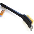 thumbnail image 1 of Barbeque BBQ Grill Brush Brass Bristles & Scraper Tool Long Handle Cooking New !, 1 of 4