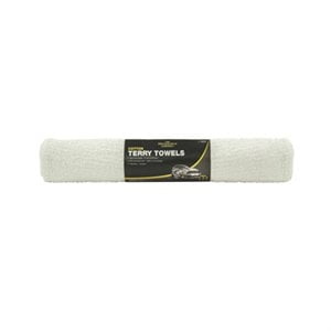 Car Detailing Towel, White Cotton Terry, 14 x 17-In., 3-Pk. 3-6828