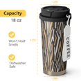 thumbnail image 4 of Leopard Print 18oz Double Drinking Coffee Mug – Vacuum Insulated Stainless Steel Travel Cup with Leakproof Lid, 316 Steel Thermos Tumbler for Hot & Cold Beverages, 4 of 6