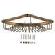 thumbnail image 1 of Estante Organizador de almacenamiento triangular de Latón Sincero para baño con estante para ducha de esquina, 1 of 10