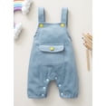 thumbnail image 2 of hirigin Infant Baby Girl Boy Jumpsuit, Solid Color Sleeveless Suspender Pants Toddler Kids Overalls with Pockets, 2 of 8