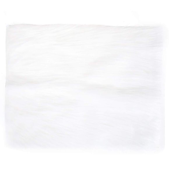 Tapis de Salon en Fourrure Souple Pliable pour Prendre des Photos Équipement d'Art des Ongles Coussin de Pratique de Manucure Tapis de Table d'Art des Ongles Arrière-Plan Outil Photo (Blanc)