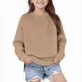 thumbnail image 2 of Kovlvoll Teen Girls Clothes Crewneck Sweatshirts Long Sleeve Loose Casual Side Split T-Shirt Fall Pullover Tops 5-14 Years, 2 of 6