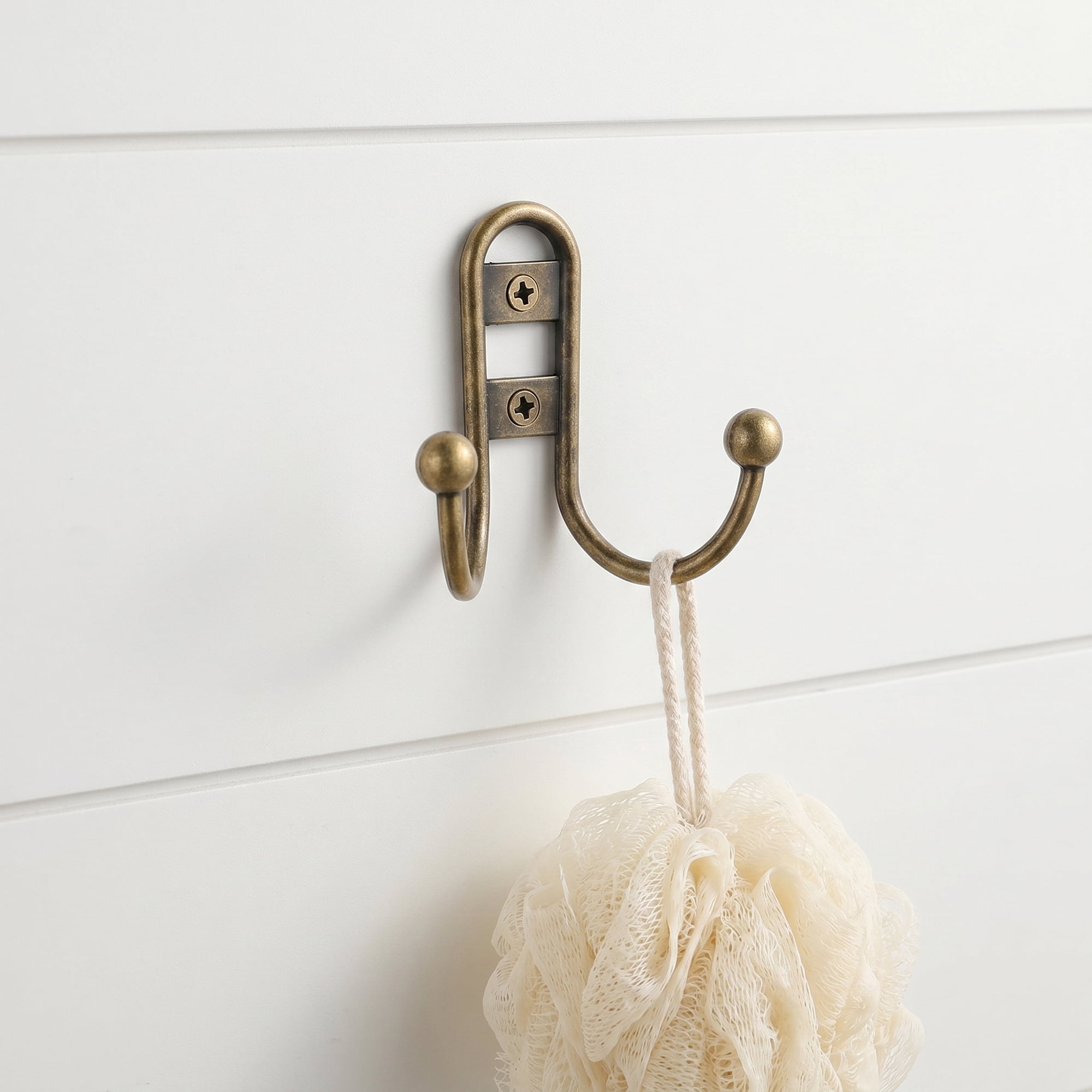 Unique Bargains 8Pcs Utility Metal Durable Multi-Purpose Wall Hooks Copper 2.8x2.6inch