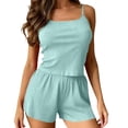 thumbnail image 2 of Liuchenyi Under $10 Womens Pajama Shorts Set Rib Strip Home Pajamas Cute Sleepwear for Women Xl, 2 of 4