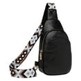 thumbnail image 2 of ibiyuan Crossbody Sling Backpack Retro Large Capacity Zipper Messenger Bag for Women, Fashion Solid Pattern Practical Daily Shoulder Crossbody Bag, 2 of 6