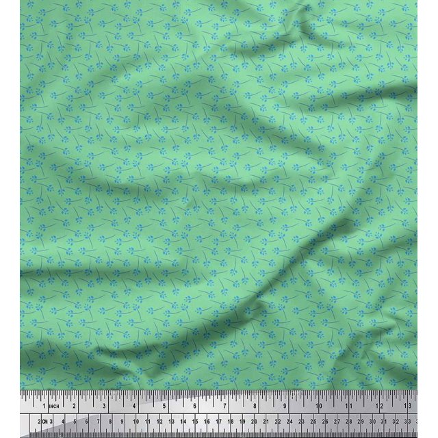 Soimoi Velvet Fabric Artistic Leaves Fabric Prints By Yard 58 Inch Wide