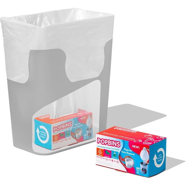 Bolsas de basura - Bolsas de basura pequeñas, bolsas de basura transparentes para contenedores de baño, dormitorio, oficina y desechos de cocina, suministros de limpieza de cestos de basura