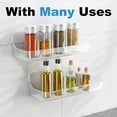 thumbnail image 6 of Adhesive Shower Caddy, 2 Pack Acrylic Bathroom Shelves, No Drill Wall Mount Organizer Storage Shelf, 6 of 6