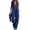 Dark Blue, variant on Sleeveless Jumpsuits for Women Zip up Stand Collar Wide Leg Rompers Loose Causal One Piece Overalls, S