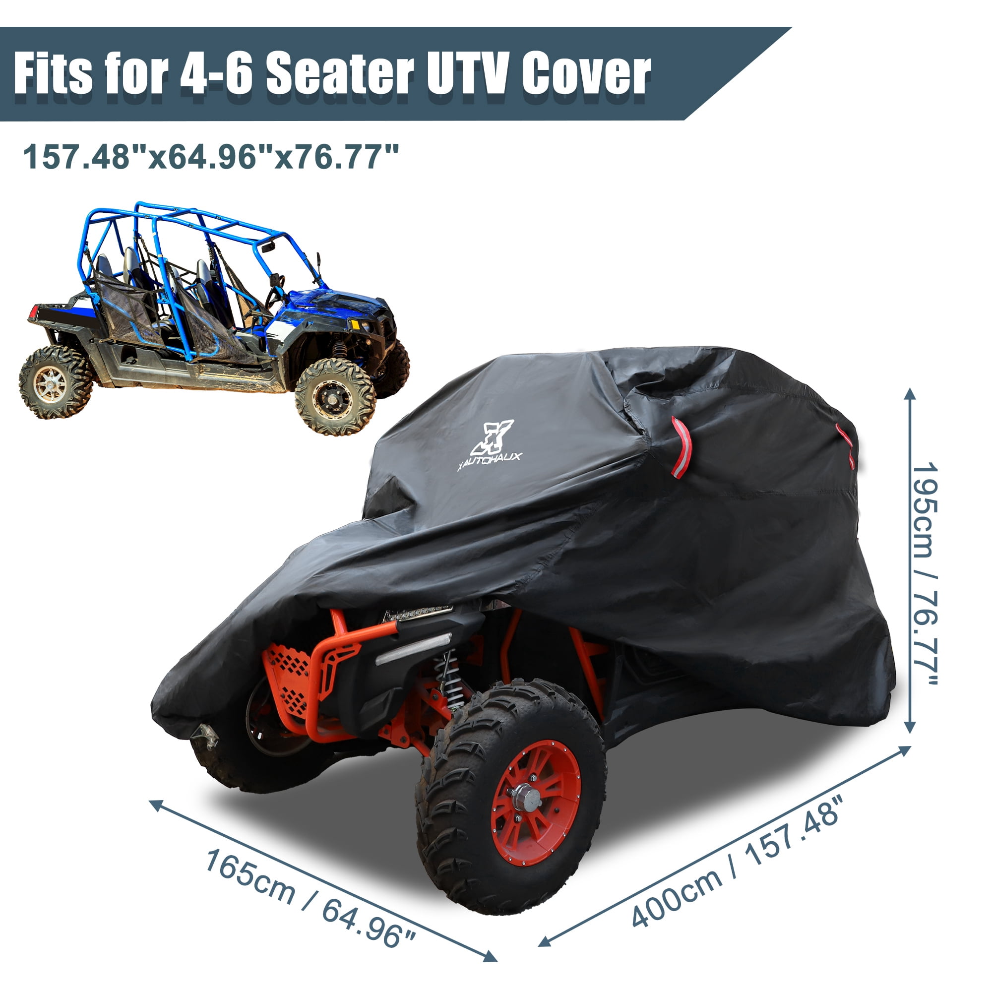 Unique Bargains Waterproof Full Cover for Can-Am Maverick Max Sport 4-6 Seater