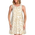 thumbnail image 1 of Vsdgher Robes d'Été Imprimé Plante pour Femmes Robe Décontractée Col en U Robe de Plage Sans Manches Robe d'Été Ample avec Poche, 1 of 7