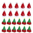 thumbnail image 2 of HEMOTON 24pcs Mini Christmas Caps Design Lollipop Hats Decors Nonwoven Candy Packing Hats Christmas Supplies for Home Shop Store, 2 of 6