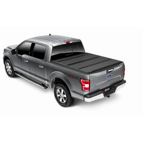 BAK Industries Tonneau Cover 448328 BAKFlip MX4; Hard Folding; 2 Folds/3 Panels; Lockable Using Tailgate Handle Lock; Black Matte; Aluminum; Can Be Used With BAK Tool Box