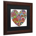 thumbnail image 3 of Trademark Fine Art "Floral Heart" Canvas Art by Hello Angel, Black Matte, Wood Frame, 3 of 4