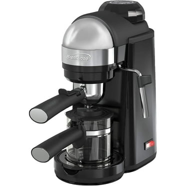 Brentwood 800 Watt Cappuccino Brewer and Espresso Maker w/ Frothing Wand,  Black