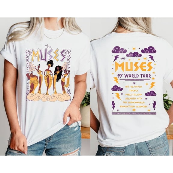 Retro Hercules The Muses 97 World Tour Unisex T-shirt, Sizes S-5XL - Gategoo