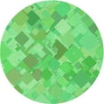 thumbnail image 1 of Ahgly Company Machine Washable Indoor Round Transitional Neon Green Area Rugs, 8' Round, 1 of 7