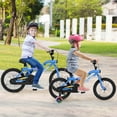 thumbnail image 4 of Costway 16" LED Lighted Kids Bike with Adjustable Seat Coaster Brake Training Wheels Blue, 4 of 10