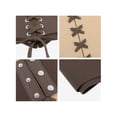 thumbnail image 3 of Cinturones elásticos anchos de corsé para mujeres INSPIRE CHIC, cinturón de cintura ajustado con lazo de encaje vintage para vestidos 27.2x7.7" café, 3 of 6
