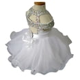 thumbnail image 2 of Jenniferwu G081D Infant Toddler Baby Newborn Little Girl's Pageant Party Birthday Dress White Size 18-24M, 2 of 4