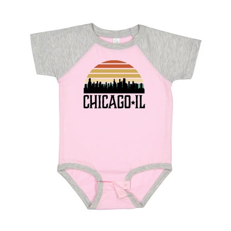 

Inktastic Chicago Illinois Skyline Vintage Gift Baby Boy or Baby Girl Bodysuit