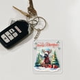 thumbnail image 4 of Merry Christmas Santa Reindeer Antlers Scottish Terrier Sleigh Xmas Winter Holiday Acrylic Keychain Scottie Dog Lover Gifts Collar Charm Tag Keyring - 00023, 4 of 5