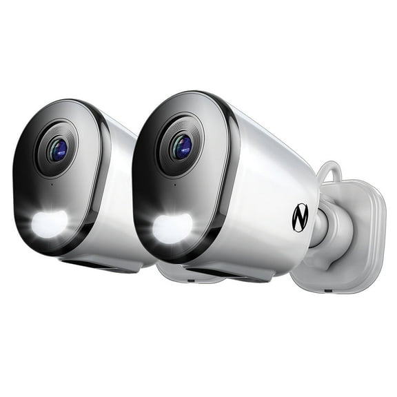 Night Owl 2K HD Wi-Fi Deterrence Camera, White, 2 Count