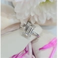 thumbnail image 3 of 2 Ct Emerald Cut Lab-Created Diamond Engagement Ring 14K White Gold Plated, 3 of 4