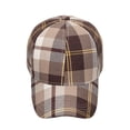 thumbnail image 3 of Baseball Cap Fashion Men Women British Plaid Printed Baseball Caps Duck Tongue Caps Sun Hats Baseball Hat Coffee One Size, 3 of 5