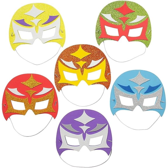 Fun Express Lucha Libre Wrestler Mask Craft Kit - Makes 12