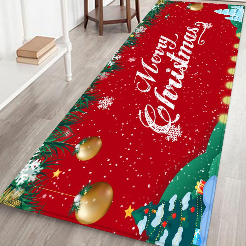 Details about   Christmas Flowers Doormat Non Slip Cushioned Comfort Floor Mat Kitchen Bath Rugs 