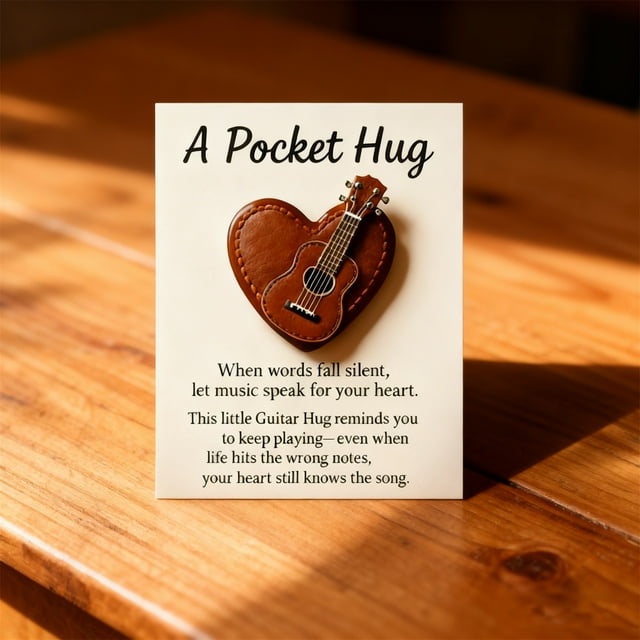Decorations Handmade Musical Pocket Hug Ornament Heart Guitar for Christmas Tree Decorations(1Pcs) Rkxzt