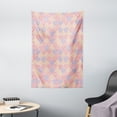 thumbnail image 1 of Abstract Tapestry, Colorful Layout of Concentric Shapes in Various Shades, Wall Hanging for Bedroom Living Room Dorm Decor, 40W X 60L Inches, Coral Pastel Brown, by Ambesonne, 1 of 2